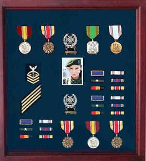 Photo Medal Display Case, Military Medal Frame, Photo., , The Military Gift Store, Photo Flag and Medal Display Case