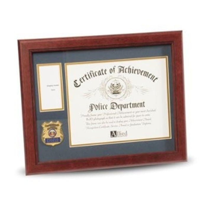 Police Department Medallion Certificate and Medal Frame. - The Military Gift Store