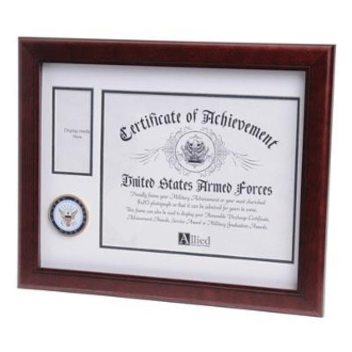 U.S. Navy Medallion Certificate and Medal Frame., , The Military Gift Store, Military medal and Certificate frame