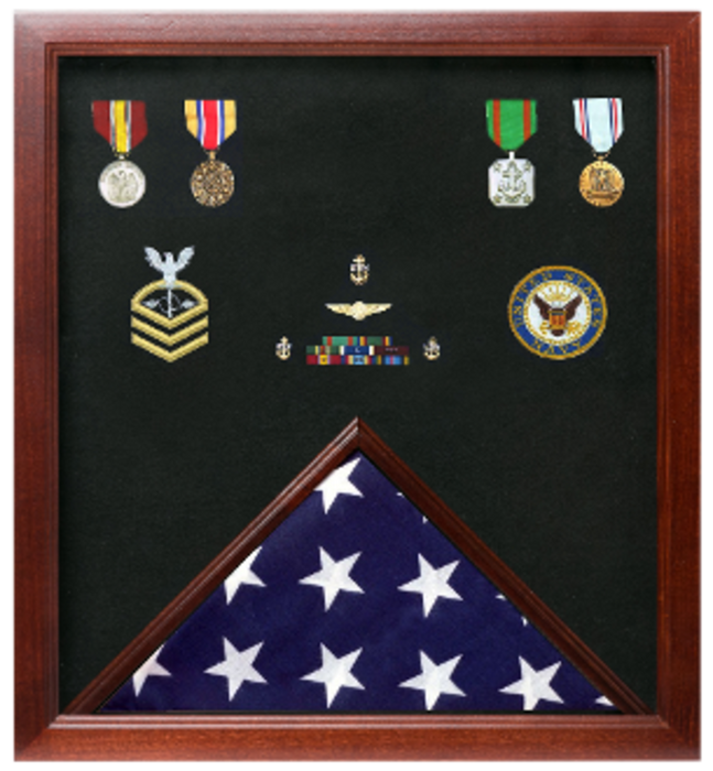 Military Flag and Medal Display Case., , The Military Gift Store, Military Medal Display Cases
