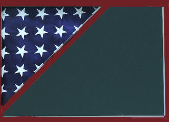 Shadow box to hold a 5’ X 9.5’ flag, Walnut Finish., , The Military Gift Store, Shadow box to hold a flag