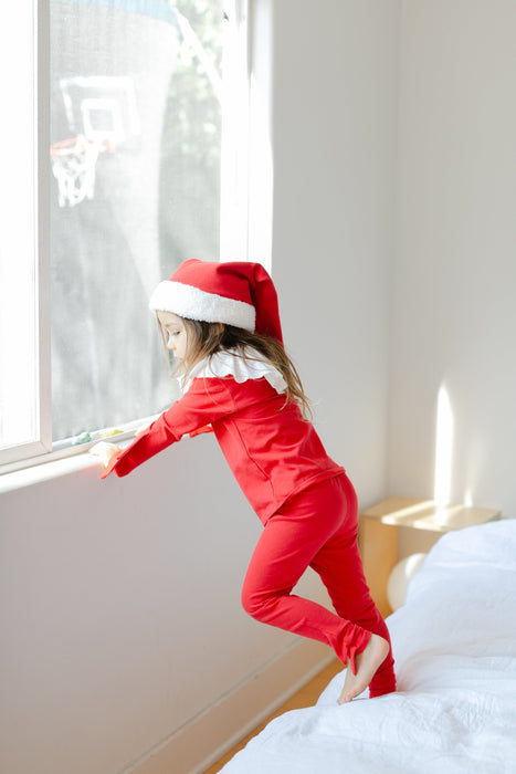 Red Holiday Elf Pajama Costume, Santa Costume by Band of the Wild