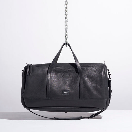 black leather travel bag elegant classy beautiful artsy unique made by hand in portland maine