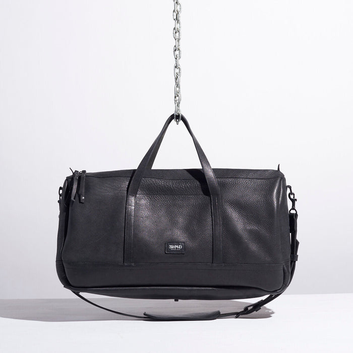 black leather travel bag elegant classy beautiful artsy unique made by hand in portland maine