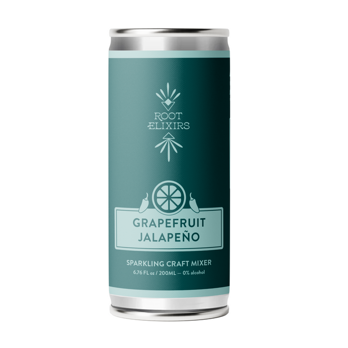 Root Elixirs Sparkling Grapefruit Jalapeno Premium Cocktail Mixer- 8 Cans 7.5 oz by Farm2Me