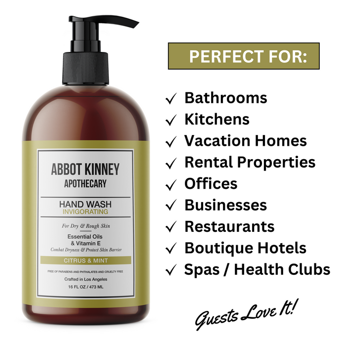 Abbot Kinney Apothecary Moisturizing Hand Wash - Citrus and Mint - 16 fl oz Los Angeles Brands
