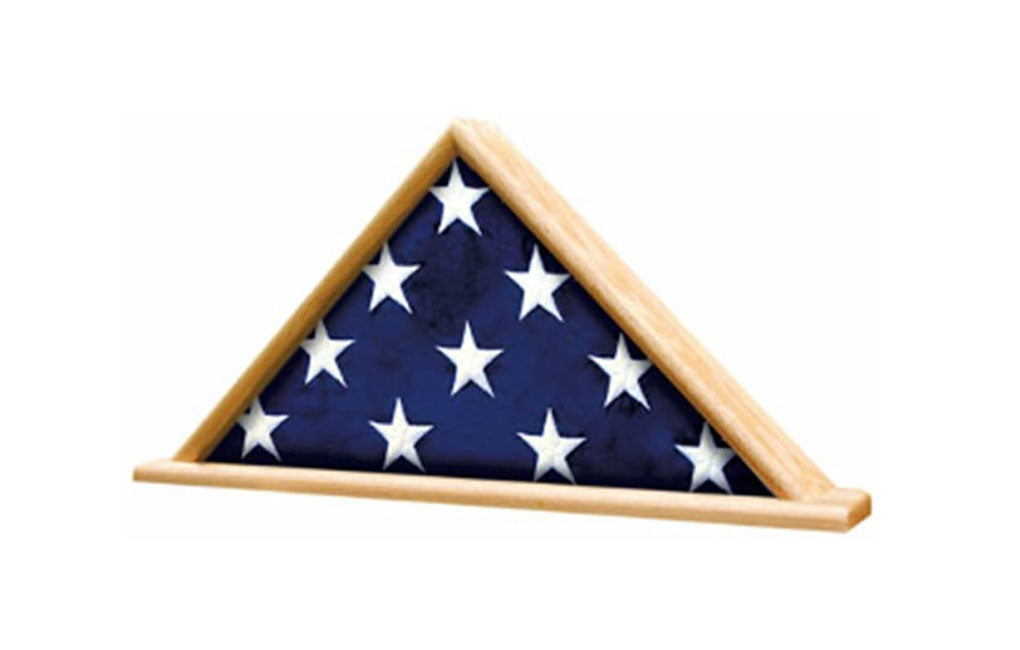 Ceremonial Flag Display Triangle case is available in your choice of solid Oak or Walnut, Ceremonial Flag Display Triangle case is available in your choice, The Military Gift Store, American Flag Frames (43)