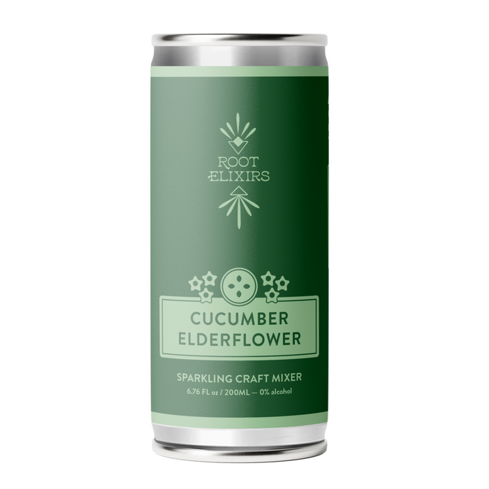 Root Elixirs Sparkling Cucumber Elderflower Premium Cocktail Mixer- 8 Cans 7.5 oz by Farm2Me