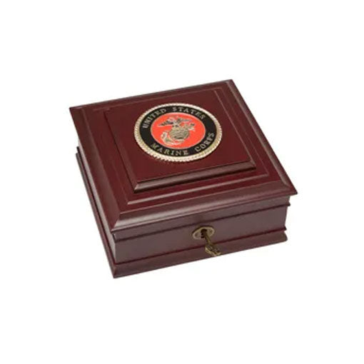 U.S. Marine Corps Medallion Desktop Box, , The Military Gift Store, Medallion Desktop Box