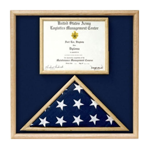 Flag and Certificate Case, Flag Display Cases With Certificate - Oak Material., Flag and Certificate Case, Flag Display Cases With Certificate., The Military Gift Store, Flag and Certificate Case