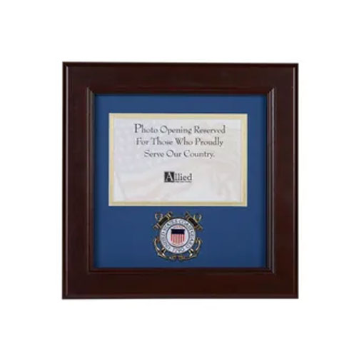 U.S. Coast Guard Medallion 4-Inch by 6-Inch Landscape Picture Frame, , The Military Gift Store, Picture Frame