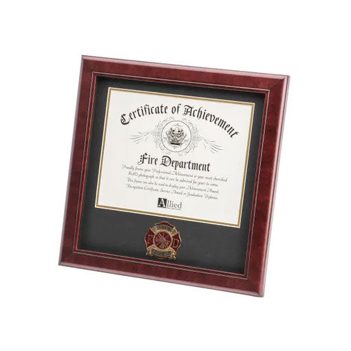 Firefighter Medallion 8-Inch by 10-Inch Certificate Frame, , The Military Gift Store, Certificate Frame