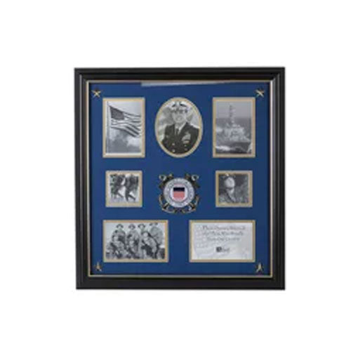 U.S. Coast Guard Medallion 7 Picture Collage Frame with Stars, , The Military Gift Store, Picture Frame