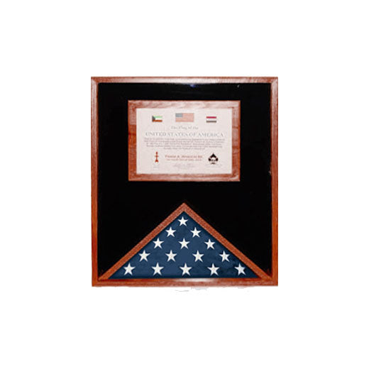 Flag and Document Case for 3ft x 5ft US Made - Cherry or Oak or Black Material., Flag and Document Case for 3ft x 5ft US Made - Cherry or Oak., The Military Gift Store, Flag and Document Display Case