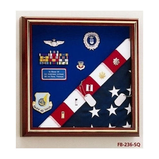 Military Award Medal Flag Display Combination - Black-Red-Blue-Green-Maroon-Royal Blue-Oyster-Gray-Camel-Burgundy., Military Award Medal Flag Display Combination, The Military Gift Store, Military Award And Medal Display Case (59)