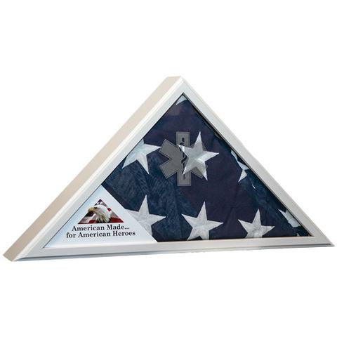 Flags Connections - First Responder Flag Case - EMS White, Firefighter Red and Police Blue., First Responder Flag Case - EMS White, Firefighter Red., The Military Gift Store, Flag Cases