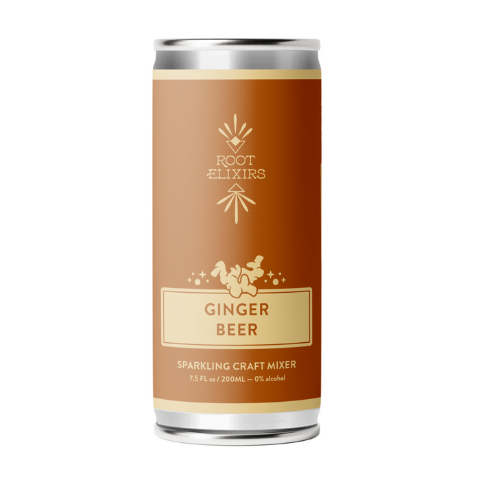 Root Elixirs Sparkling Ginger Beer Premium Cocktail Mixer- 8 Cans 7.5 oz by Farm2Me