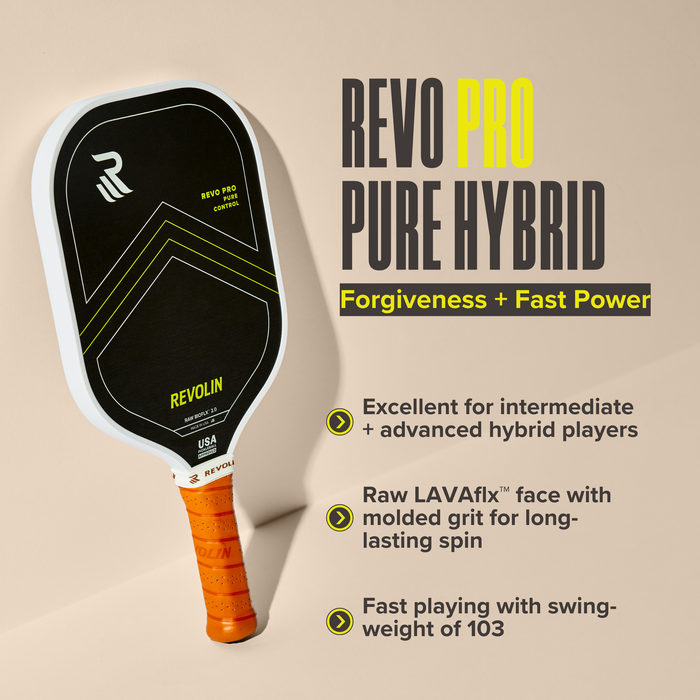 REVO PRO Pure Hybrid Pickleball Paddle by Revolin Pickleball