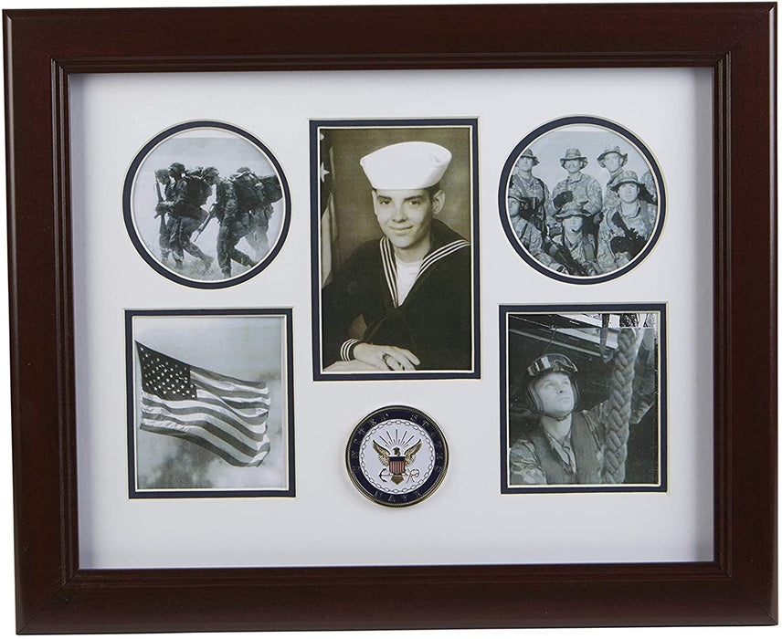 The Military Gift Store US Flag Store U.S. Navy Medallion 5 Picture Collage Frame., US Flag Store U.S. Navy Medallion 5 Picture Collage Frame., The Military Gift Store, Medallion Flag Display Case