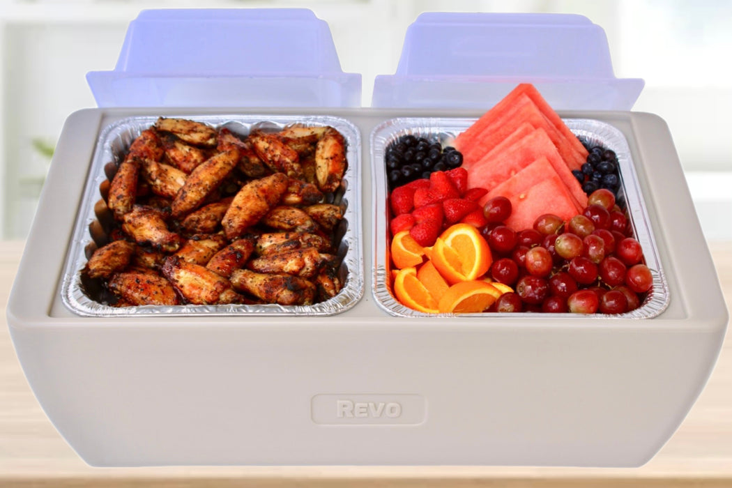 Dubler HEAT Flameless Chafer™ | Greige Mist by REVO COOLERS, LLC