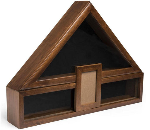 Flag Display Case with Glass Front, Picture Frame and Medal Boxes – Cherry, Flag Display Case with Glass Front, Picture Frame and Medal Boxes, The Military Gift Store, American Flag Frames