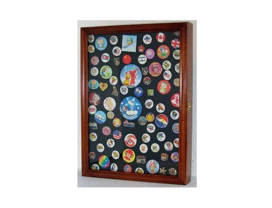 Collector Medal/Lapel Pin Display Case Holder Cabinet Shadow Box (Walnut Finish)., Collector Medal/Lapel Pin Display Case Holder Cabinet Shadow Box, The Military Gift Store, Display Case Accessories