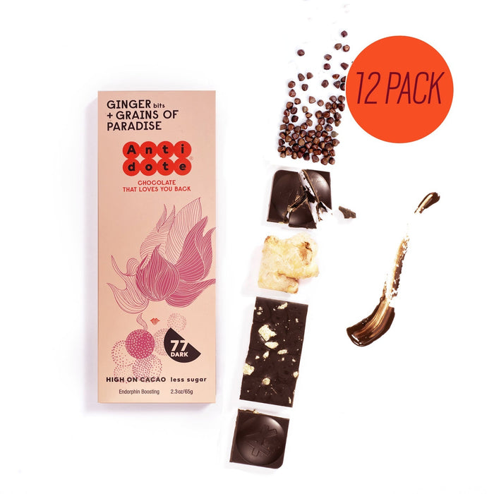 Antidote Chocolate ALETHEIA: GINGER - 12 Bars by Farm2Me