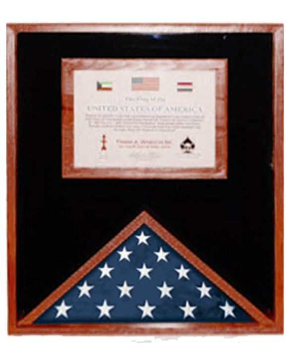 Large Military Memorial Flag, Medal Display Case. - The Military Gift Store