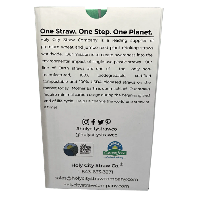 Cocktail Reed Stem Drinking Straws Inner pack 20 boxes 10 ct Back