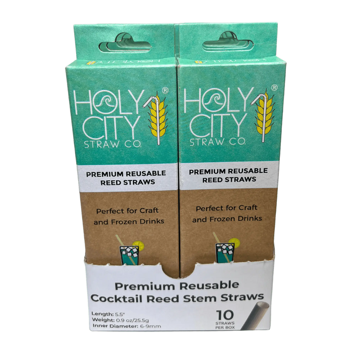 Cocktail Reed Stem Drinking Straws Inner pack 20 boxes 10 ct Middle