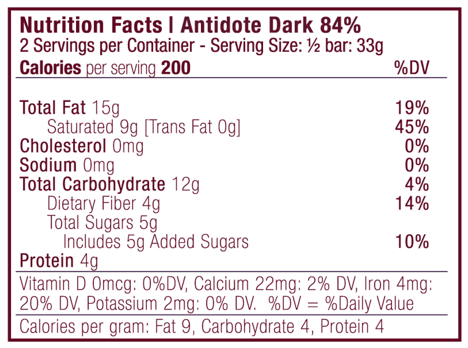 Antidote Chocolate NINA: NAKED - 12 Bars by Farm2Me