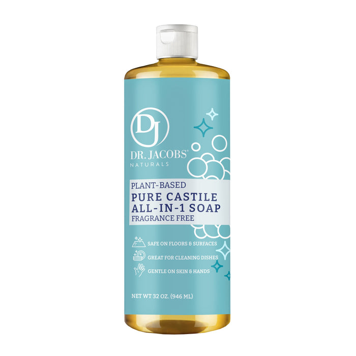 Unscented All in 1 Castile Soap - Thin Formula by Dr. Jacobs Naturals
