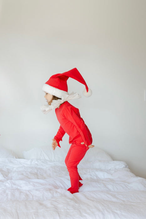 Red Holiday Elf Pajama Costume, Santa Costume by Band of the Wild