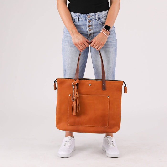 Zippered Deluxe Lifetime Tote - Lifetime Leather Co