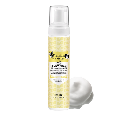 Fanny Foam™ Doggy Dingleberry Remover and Muddy Paw Treatment for Poop Free Pups Pet Grooming Supplies Frankie and Paisley Pet Products