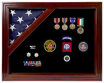 Flag Display Case American Flag Box Burial Flag Case. - Corner flag case, Flag Display Case American Flag Box Burial Flag Case., The Military Gift Store,