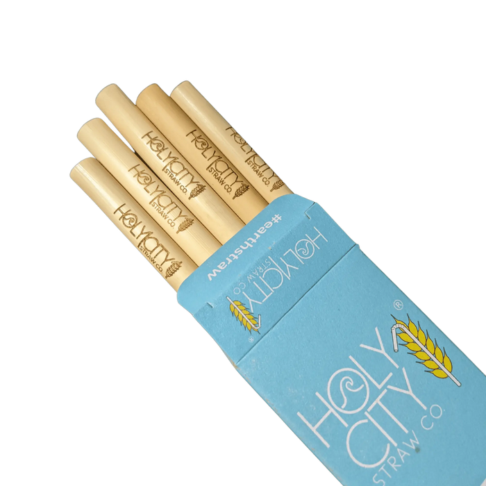 Tall Premium Reusable Reed Straws - 5 ct box.