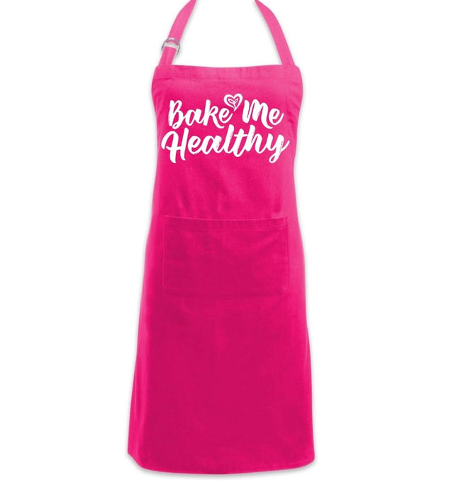 Bake Me Healthy Hot Pink Apron by Farm2Me