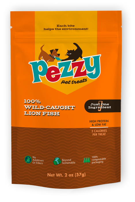Pezzy Pets Lionfish Sticks Treats Bag, Single Ingredient by Farm2Me