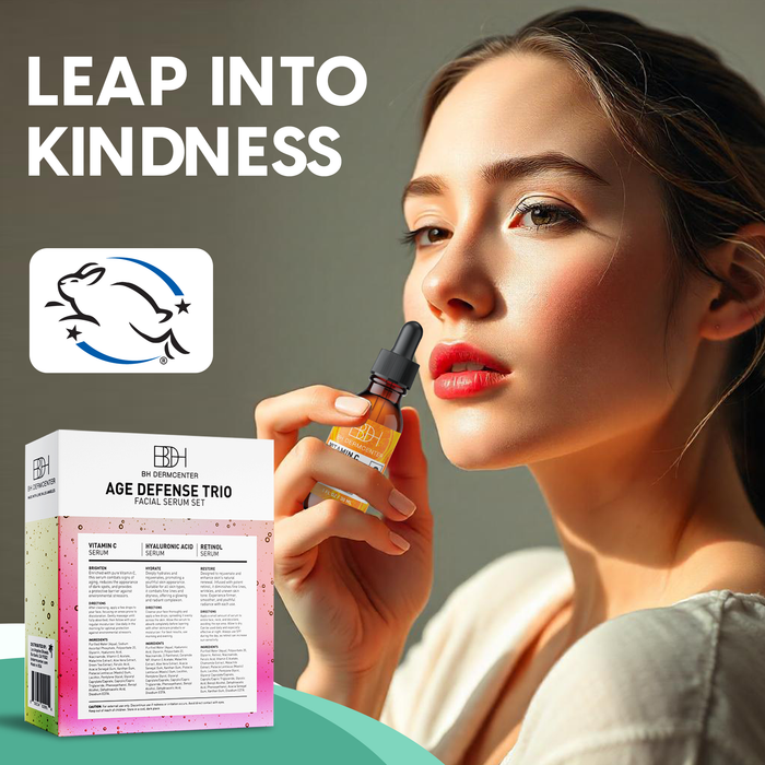 BH Dermcenter Age Defense Trio Anti-Aging Serum Set for Face and Eyes - Vitamin C, Retinol, Hyaluronic Acid Face Serum for Men and Women - 30ml Each - Paraben Free, Cruelty Free by  Los Angeles Brands