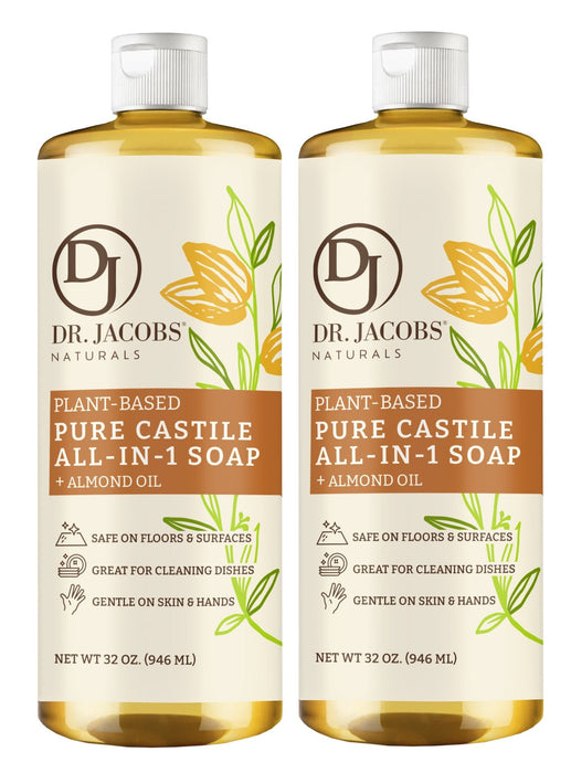 Almond All in 1 Castile Soap - Thin Formula by Dr. Jacobs Naturals
