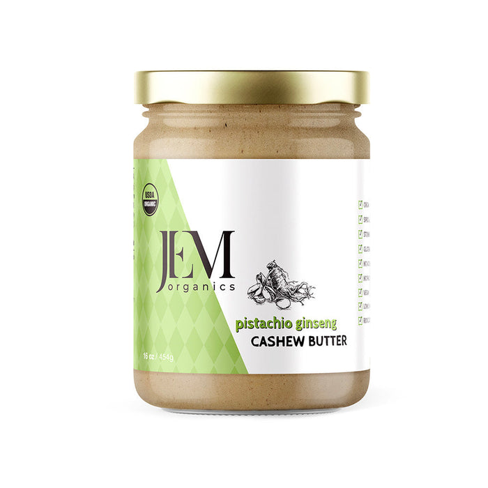 JEM Organics Pistachio Ginseng Cashew Butter - Large 6 pack by Farm2Me