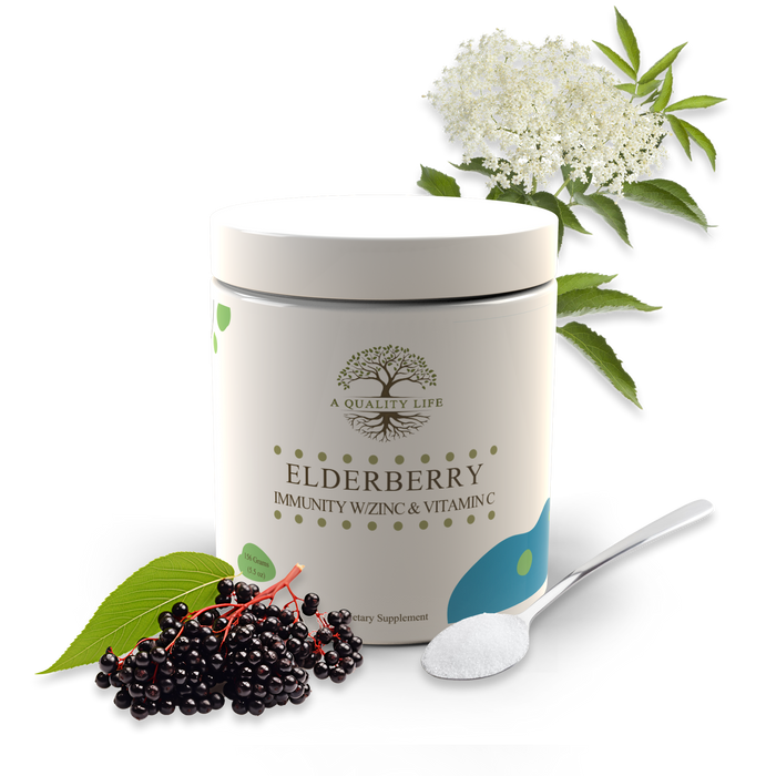 Elderberry, Zinc and Vitamin C Formula by A Quality Life Nutrition