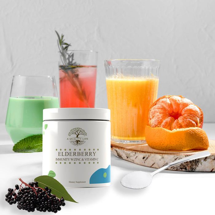 Elderberry, Zinc and Vitamin C Formula by A Quality Life Nutrition