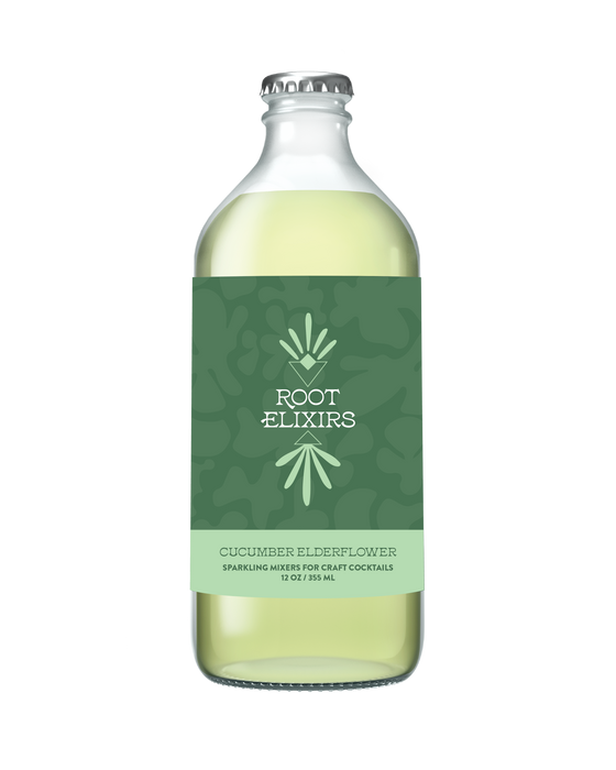 Root Elixirs Mini Cocktail Kit- Sparkling Premium Cocktail Mixers- 2 Bottles 12 oz & Custom Premium Cocktail Garnish Packet by Farm2Me