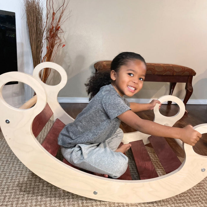 Rocker climber arch for creative play