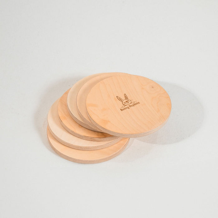 Kids stepping carefully on stones set