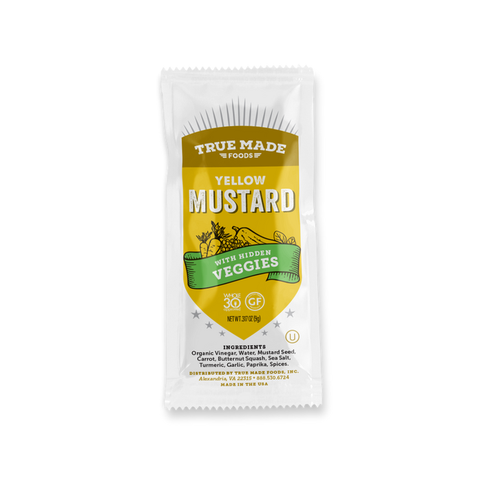 True Made Yellow Ballpark Mustard Packets (9g packet) - 600 packets case by Farm2Me