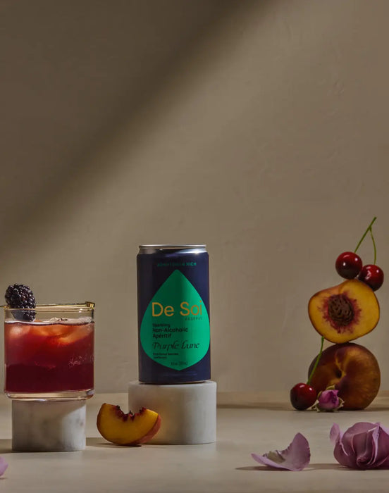 De Soi sparkling non-alcoholic aperitif purple lune reserve