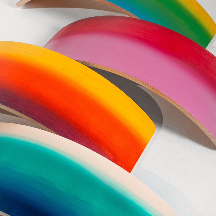 Kids having fun with wobble board